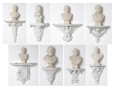 Lot 135 - Group of Eight Portrait Busts of Military and Political Figures