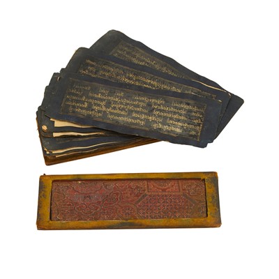 Lot 775 - A Tibetan Sutra and Cover