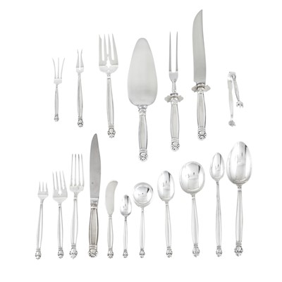 Lot 201 - Manchester Silver Co. Sterling Silver "Copenhagen" Pattern Flatware Service