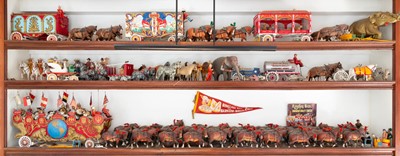 Lot 232 - Carved and Painted Wood Barnum and Bailey’s Ringling Brothers Toy Circus