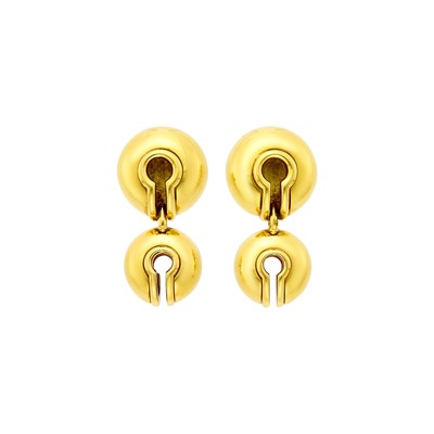 Lot 226 - Marina B Pair of Gold 'Campanelli' Bell Pendant-Earclips