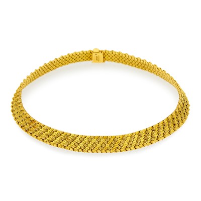 Lot 199 - Mellerio Gold Mesh Necklace, France