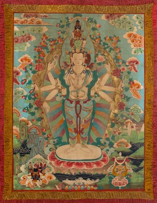 Lot 784 - A Tibetan Thangka