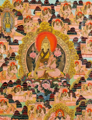 Lot 779 - A Tibetan Lama Thangka