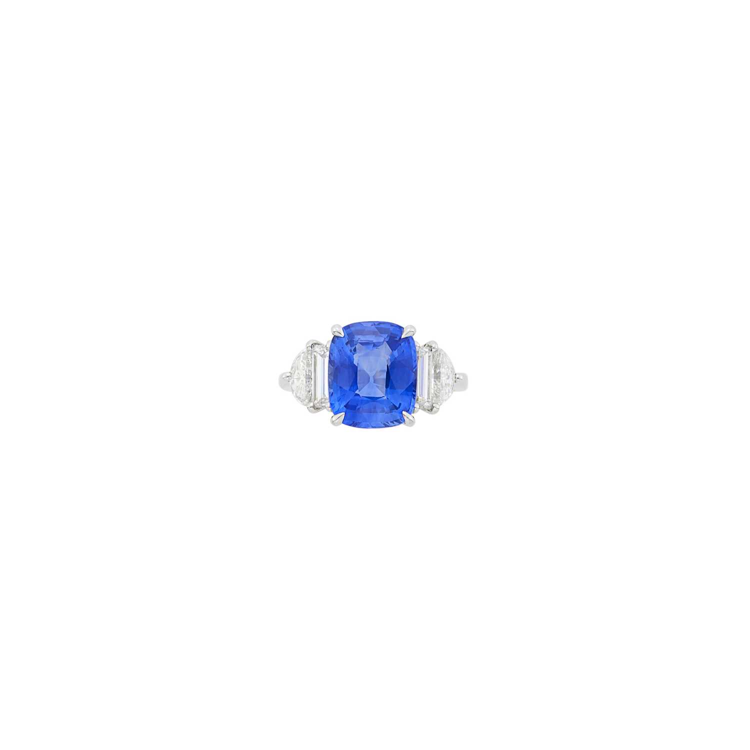 Lot 272 - Platinum, Sapphire and Diamond Ring