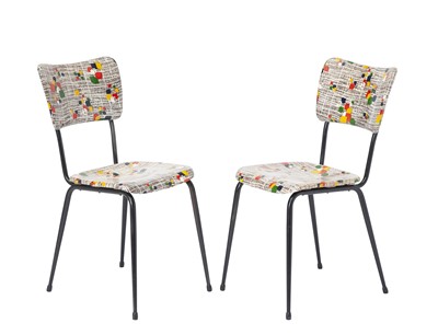 Lot 429 - Pair of Italian Molded Acrylic and Metal Side Chairs