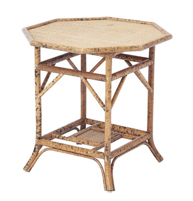 Lot 192 - Tiger Bamboo and Rattan Octagonal Table