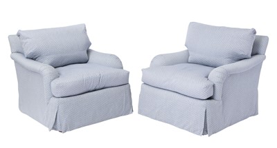 Lot 216 - Pair of Upholstered Club Chairs