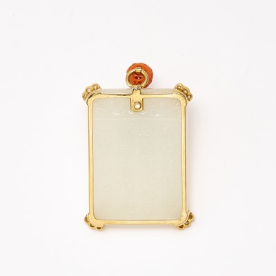 Lot 44 - A Chinese White Jade Pendant