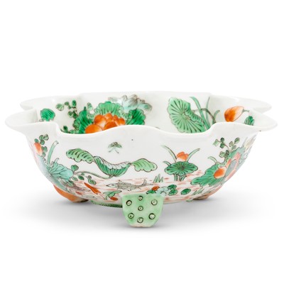 Lot 228 - A Chinese Lotus-Form Porcelain Footed Bowl