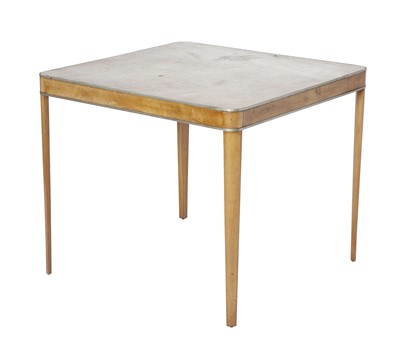 Lot 758 - French Parchment and Fruitwood Games Table