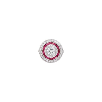 Lot 1226 - Platinum, Ruby and Diamond Ring