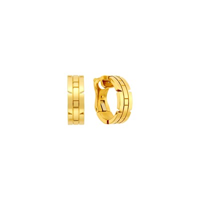 Lot 21 - Cartier Pair of Gold 'Tank Francaise' Earclips