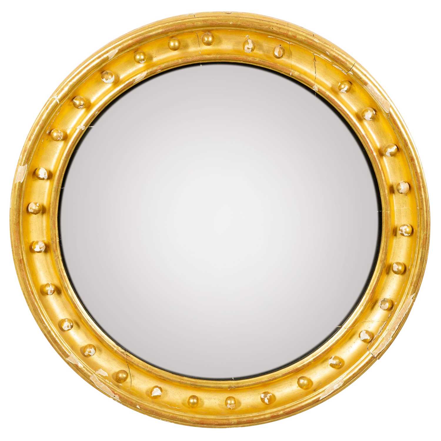 Lot 319 - Regency Style Giltwood Convex Mirror