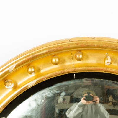 Lot 319 - Regency Style Giltwood Convex Mirror