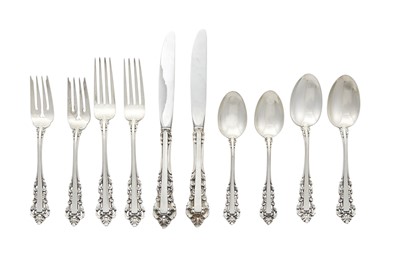 Lot 206 - Gorham Sterling Silver "Medici" Pattern Flatware Service