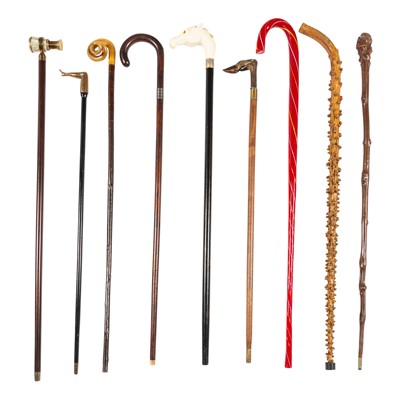 Lot 106 - Group of Nine Walking Canes