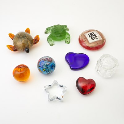 Lot 88 - Group of Nine Glass Paperweights