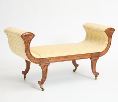 Lot 502 - Regency Brass Inlaid Mahogany Window Seat