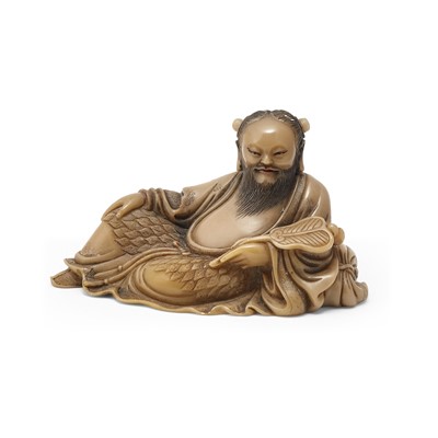 Lot 571 - A Chinese Soapstone Figural Carving