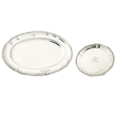Lot 148 - George III Sterling Silver Platter and Footed Salver