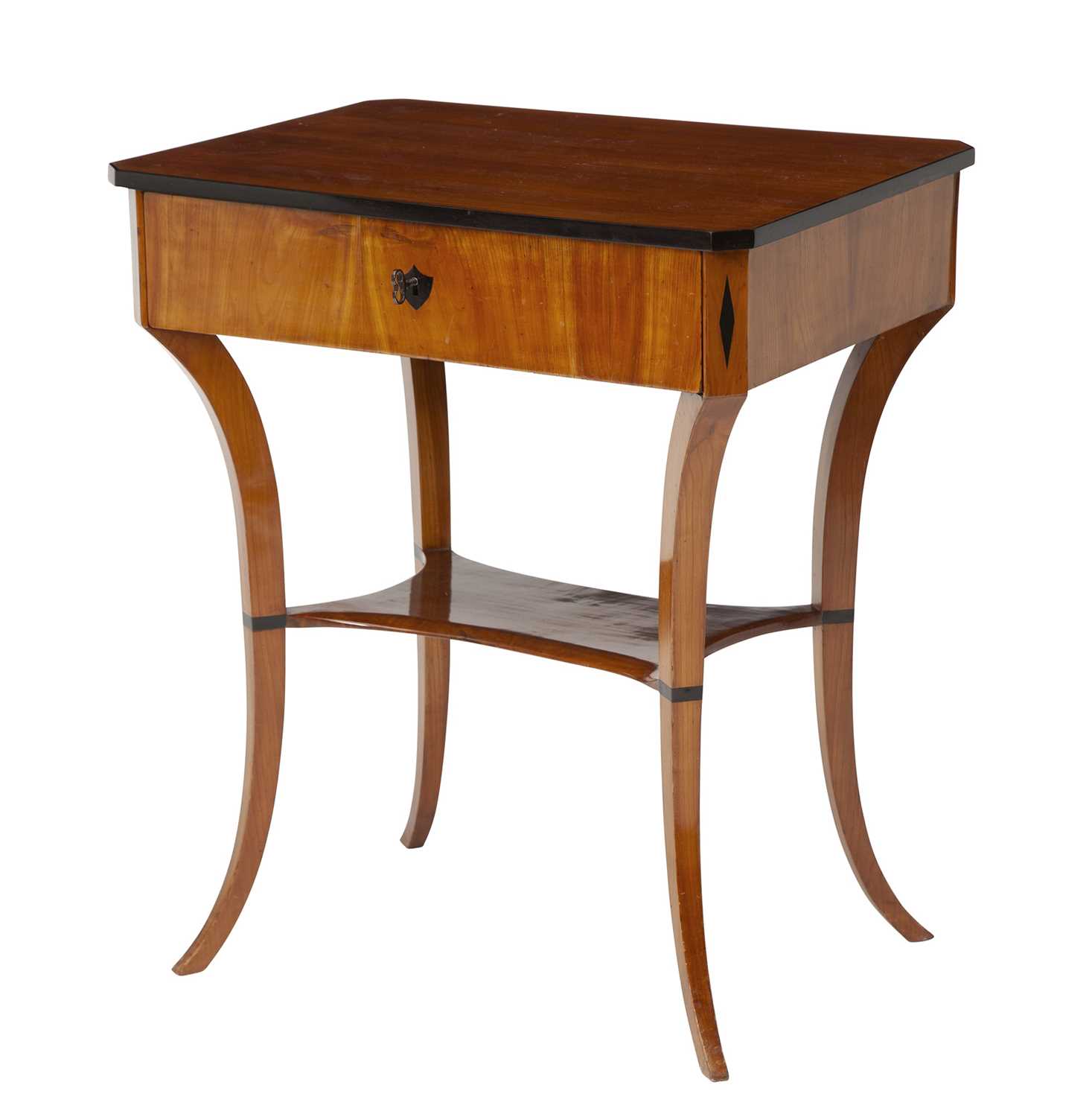 Lot 137 - Biedermeier Part Ebonized Fruitwood Side Table