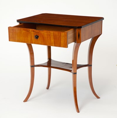 Lot 137 - Biedermeier Part Ebonized Fruitwood Side Table