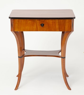 Lot 137 - Biedermeier Part Ebonized Fruitwood Side Table