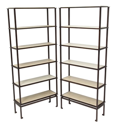 Lot 148 - Pair of Patinated Metal Six Tier Etageres