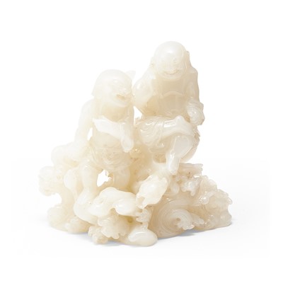 Lot 497 - A Fine Chinese White Jade Carving