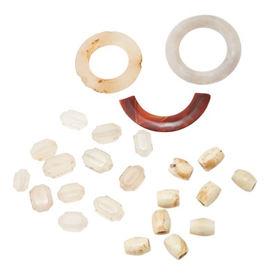 Lot 419 - A Collection of Neolithic Chinese Jade Beads