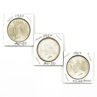 Lot 1103 - United States Peace Dollar Group