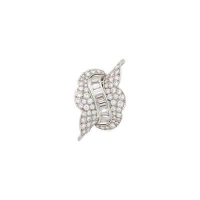 Lot 1204 - Platinum and Diamond Clasp