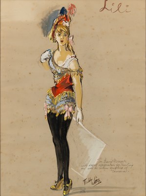 Lot 606 - A Freddy Wittop costume design for Lili in "Carnival"