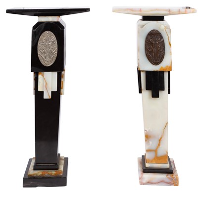 Lot 378 - Two Art Deco Style Onyx Pedestals