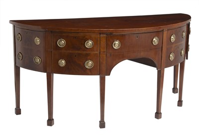 Lot 356 - George III Inlaid Mahogany Bowfront Sideboard