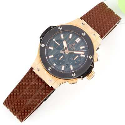 Lot 51 - Mans Gold and Titanium Wrist Watch, 27 Jewels, Hublot Big Bang 44mm, Automatic, 18K and Titanium