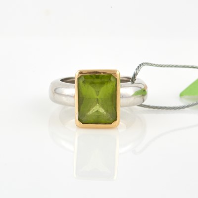 Lot 58 - Gold and Stone Ring, 18K 7 dwt. all