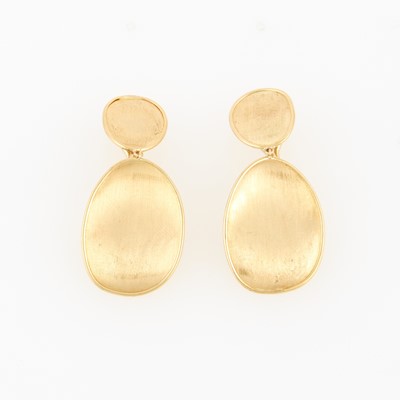 Lot 59 - Two Gold Earrings, 18K 4 dwt.