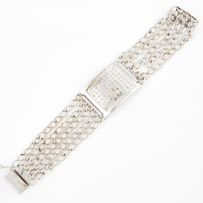 Lot 77 - Diamond Flexible Bracelet, 78 diamonds about 1.25 cts., 10K 37 dwt., stones missing and damaged