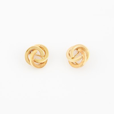 Lot 80 - Two Gold Earrings, 14K 3 dwt., damaged