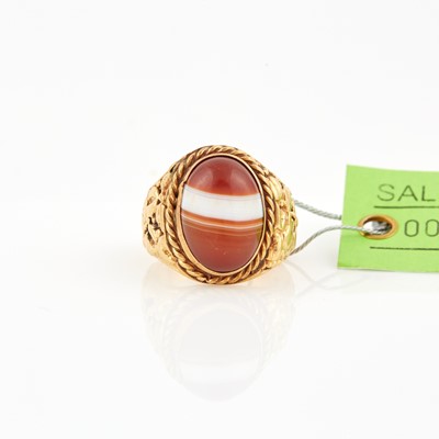 Lot 97 - Gold and Stone Ring, 14K 12 dwt. all
