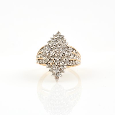 Lot 147 - Diamond Ring, 63 diamonds about 1.75 cts., 14K 4 dwt.