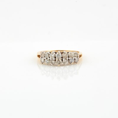 Lot 150 - Diamond Ring, 14 diamonds about 0.85 ct., 14K 2 dwt.