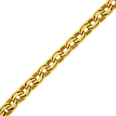 Lot 237 - Hermès Gold Oval Link Bracelet, France