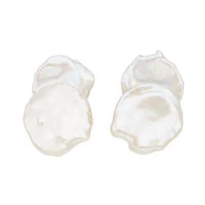 Lot 1013 - Maja DuBrul Pair of Gold and Freshwater Pearl Earclips