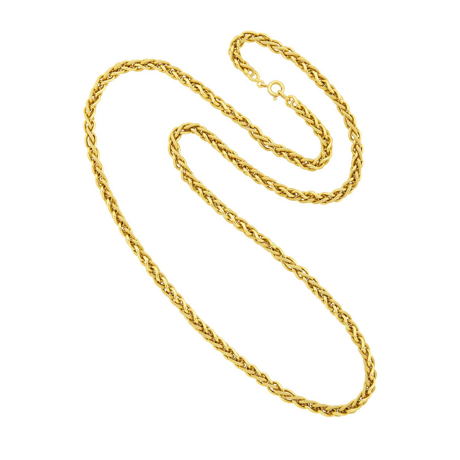 Lot 1161 - Long Gold Chain Necklace