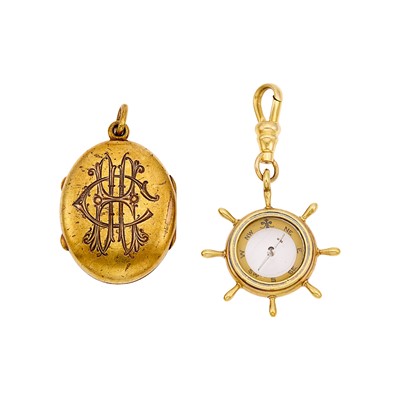 Lot 1142 - Group of Antique Gold Jewelry