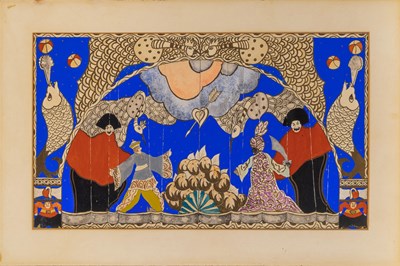 Lot 601 - A fine Simon Lissin design for an Art Deco stage curtain