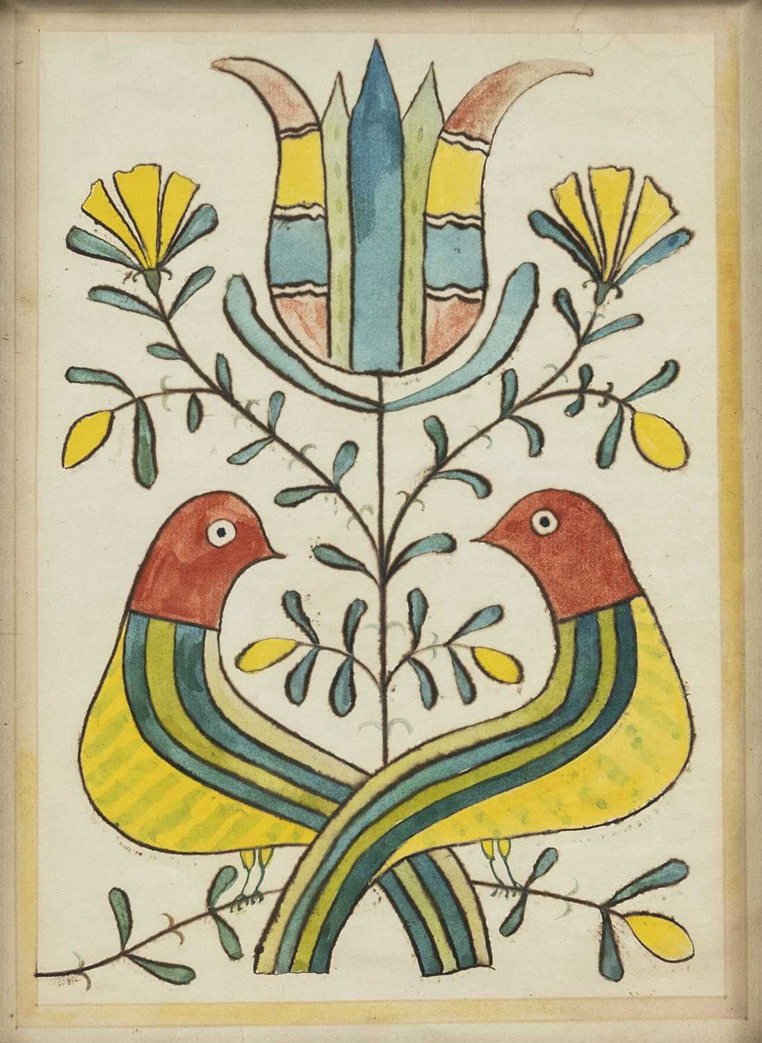 Lot 1089 - Pennsylvania German Watercolor on Paper